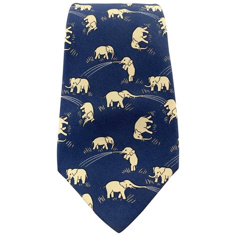 hermes elephant tie